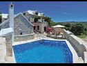 Holiday home Mari 1 - with pool: H(6+1) Donji Humac - Island Brac  - Croatia - H(6+1): swimming pool