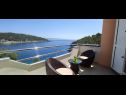 Apartments Ivano - 20 m from Sea: A1(6), A2(2+1), A3(2+1), A4(2), A5(2) Cove Osibova (Milna) - Island Brac  - Croatia - sea view (house and surroundings)