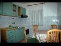 Apartments DeMar - 70m from sea: A1-crveni(4), A2-zeleni(3), A3-plavi(3) Splitska - Island Brac  - Apartment - A3-plavi(3): kitchen and dining room