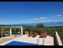 Holiday home Mario - with pool & sea view: H(4+2) Supetar - Island Brac  - Croatia - opened pool (house and surroundings)
