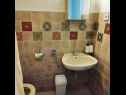 Apartments Brti - 250 m from beach: A1 PLAVI(2), A2 SMEĐI(2) Supetar - Island Brac  - Apartment - A1 PLAVI(2): bathroom with toilet