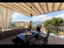 Apartments Nick - jacuzzi & seaview: A1(4+1) Mastrinka - Island Ciovo  - Apartment - A1(4+1): terrace view