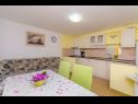 Apartments Ljuba - nice garden: A2(4+1) Plavi, A4(8+1), A1(2+2) Okrug Gornji - Island Ciovo  - Apartment - A1(2+2): kitchen and dining room