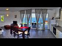 Apartments Jela - terrace and sea view A1(4+2) Zavala - Island Hvar  - Apartment - A1(4+2): dining room