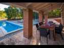 Holiday home Mari - with pool; H(6+2) Vrbnik - Island Krk  - Croatia - H(6+2): terrace (house and surroundings)