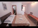 Apartments Ruz - near beach: 1 - A 301(4+1), 2 - A 204(4), 3 - SA 101(2), 4 - SA 102(2), 5 - SA 103(2+1), 6 - SA 104(2), 7 - SA 105(2), 8 - SA 201(2+2), 9 - SA 202(2+1), 10 - SA 203(2) Zaostrog - Riviera Makarska  - Apartment - 1 - A 301(4+1): bedroom