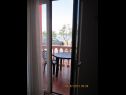 Apartments Sor - on the beach: SA1(2+1), A1(4+1), A2(2+2), A3(2+2) Bibinje - Zadar riviera  - Studio apartment - SA1(2+1): balcony