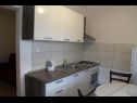 Apartments Snjeza - 80 m from beach: A1 Studio (4), A2 Apartman (2+2) Vir - Zadar riviera  - Apartment - A2 Apartman (2+2): kitchen and dining room