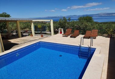 Holiday home Mario - with pool & sea view: H(4+2) Supetar - Island Brac  - Croatia