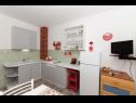 Apartments Sim - 130 m from sea: A1 Zuti(2+2), A2 Crveni(2+2) Bol - Island Brac  - Apartment - A2 Crveni(2+2): kitchen and dining room