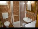 Apartments Nikša - 10 m from beach: A1 Narancasti(5), A2 Zeleni(3) Postira - Island Brac  - Apartment - A1 Narancasti(5): bathroom with toilet