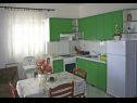 Apartments Nikša - 10 m from beach: A1 Narancasti(5), A2 Zeleni(3) Postira - Island Brac  - Apartment - A2 Zeleni(3): kitchen and dining room