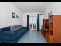 Apartments Ruzica - with sea view: A1 - plavi(3+2), A2 - (2+2), A3 - zuti(3+2) Igrane - Riviera Makarska  - Apartment - A1 - plavi(3+2): living room