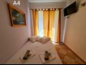 Apartments Mir - free parking: SA2(2), SA3(2), A4(2+2), A5(6+1) Zivogosce - Riviera Makarska  - Apartment - A4(2+2): bedroom