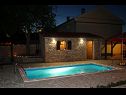 Holiday home Tihomir - with pool : H(6+2) Drnis - Riviera Sibenik  - Croatia - swimming pool (house and surroundings)